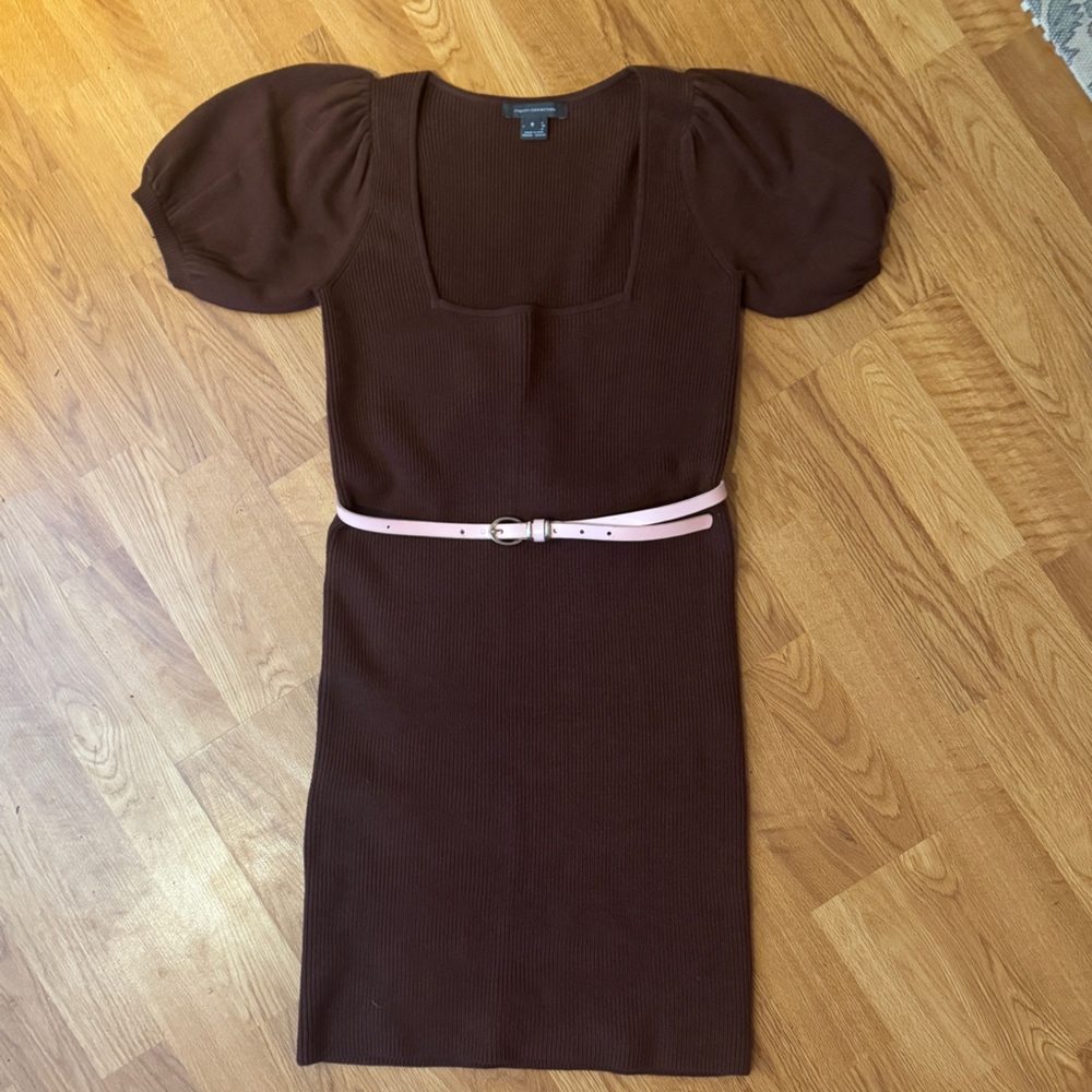 French connection brown sweater dress S